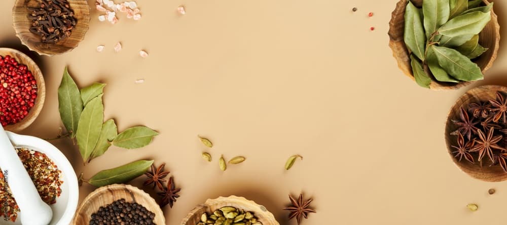 A colorful spread of Mirrah spices